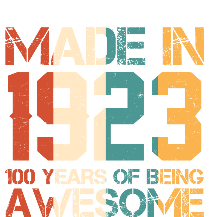 Retro Made In 1923 100 Years Of Being Awesome Birthday Poster