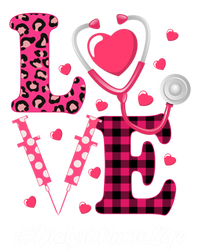 Love Stethoscope Hearts Dialysis Nurse Valentine's Day Gift Women's Long Sleeve Flannel Pajama Set 