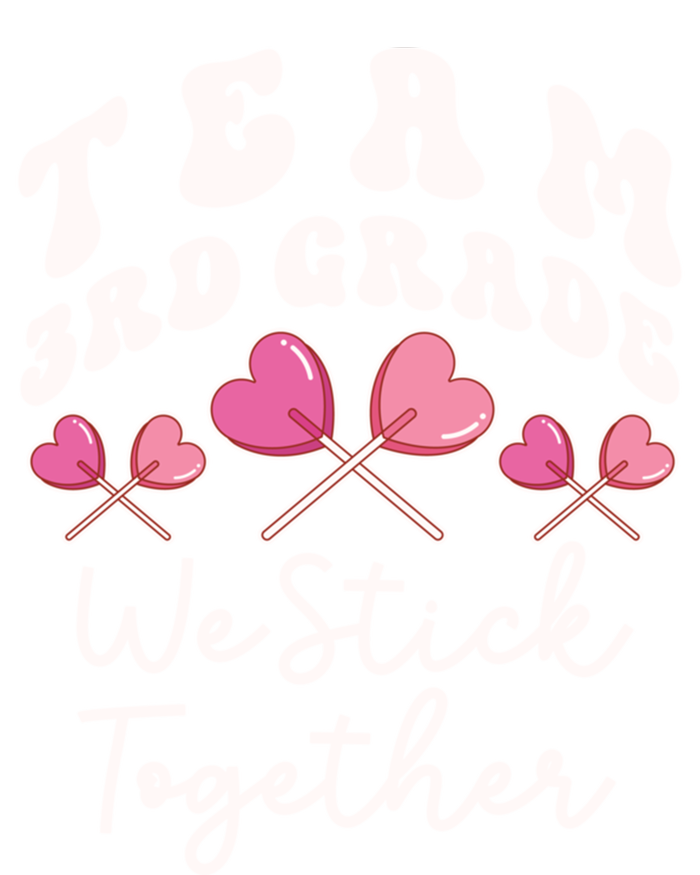 Team 3rd Grade We Stick Together Third Teacher Heart Sucker Gift Tank Top