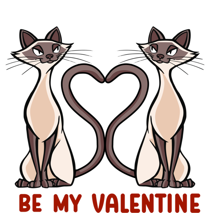 Be My Valentine Heart Tail Siamese Cat Tails Valentines Day Gift Women's Racerback Tank