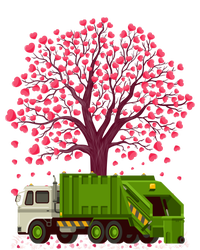 Garbage Truck Lover Heart Tree Garbage Truck Valentine's Day Cute Gift Zip Tote Bag