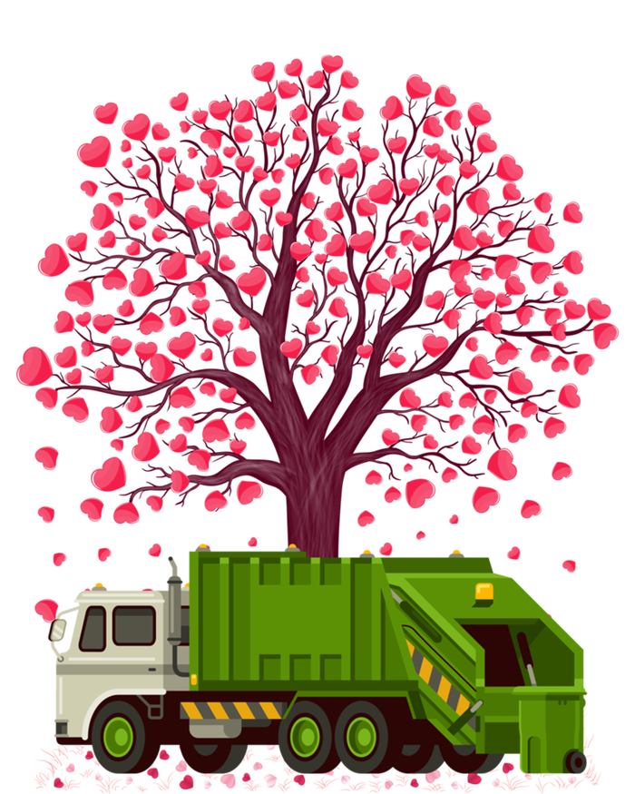 Garbage Truck Lover Heart Tree Garbage Truck Valentine's Day Cute Gift Zip Tote Bag