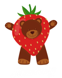 Strawbeary Strawberry Grizzly Bear Berry Pun Valentine's Day Gift Tie Dye Hoodie