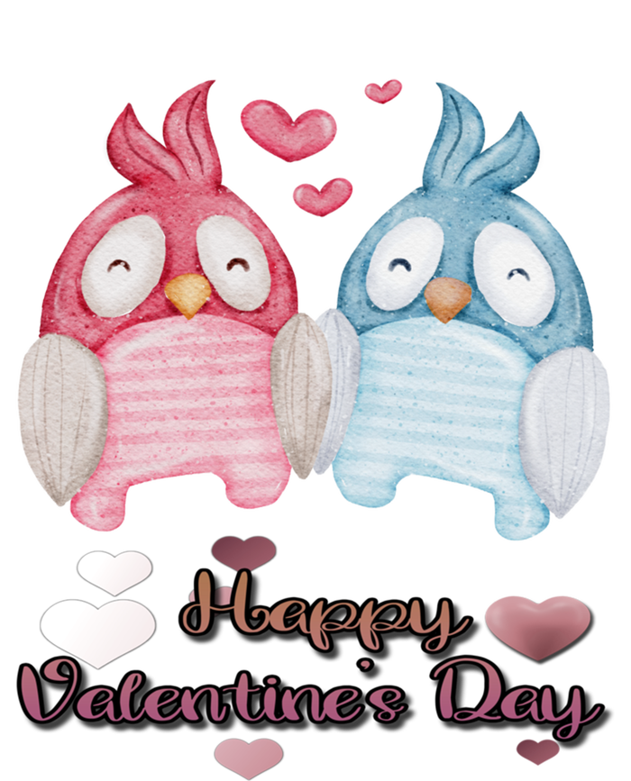 Happy Valentine's Day With Cute Penguins Couple And Hearts Cute Gift T-Shirt