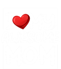 I Love My Awesome Mom Heart Valentines Day Matching Couple Funny Gift Valucap Bio-Washed Visor