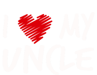 I Love My Uncle Valentines Outfit Matching Oncle Family Gift T-Shirt