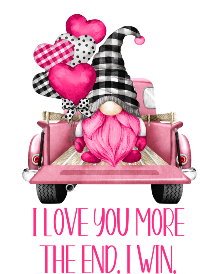 I Love You More Pink Gnome Truck Valentines Day Gift T-Shirt