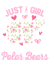 Just A Who Loves Polar Bears Great Gift Bear Silhouette Gift Stripe Pom Pom Beanie