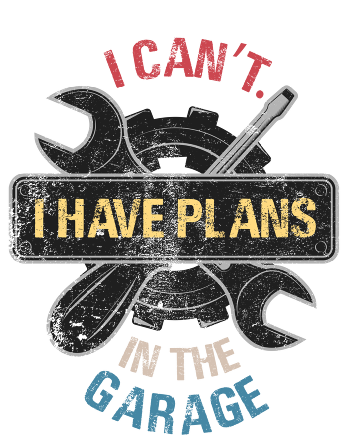 I Cant I Have Plans In The Garage Car Mechanic Design Print Gift Stripe Pom Pom Beanie