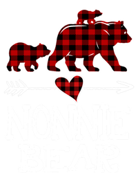 Nonnie Bear Two Cubs Red Plaid Nonnie Christmas Pajama Cute Gift Women's V-Neck T-Shirt