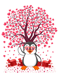 Penguin Bird Lover Heart Tree Penguin Valentine's Day Gift T-Shirt