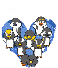 Penguin Dad Heart Shape Daddy Valentine Papa Father's Day Gift Sustainable Beanie