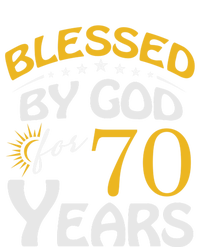 Vintage Blessed By God For 70 Years Old Happy 70th Birthday Cute Gift Striped Beanie with Solid Band