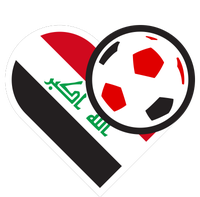 Love Heart Iraqi Futbol Soccer Team Poster