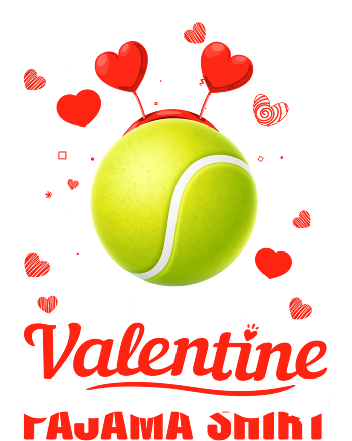 This Is My Valentine Pajama Funny Gift Headband Tennis Players Cute Gift Women's Flannel Pajama Set