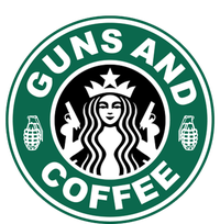 Guns And Coffee Parody Tote Bag