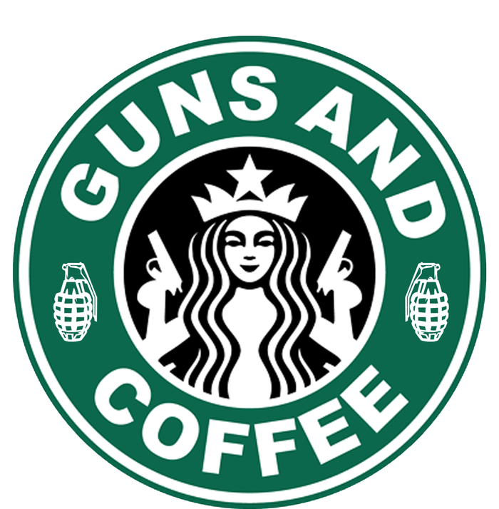 Guns And Coffee Parody Tote Bag