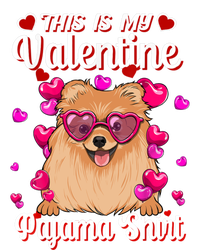 This Is My Valentine Pajama Gift Pomeranian Lovers Gift Stripe Pom Pom Beanie