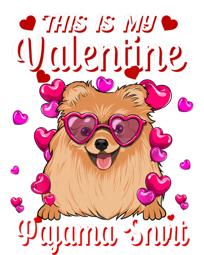 This Is My Valentine Pajama Gift Pomeranian Lovers Gift Stripe Pom Pom Beanie