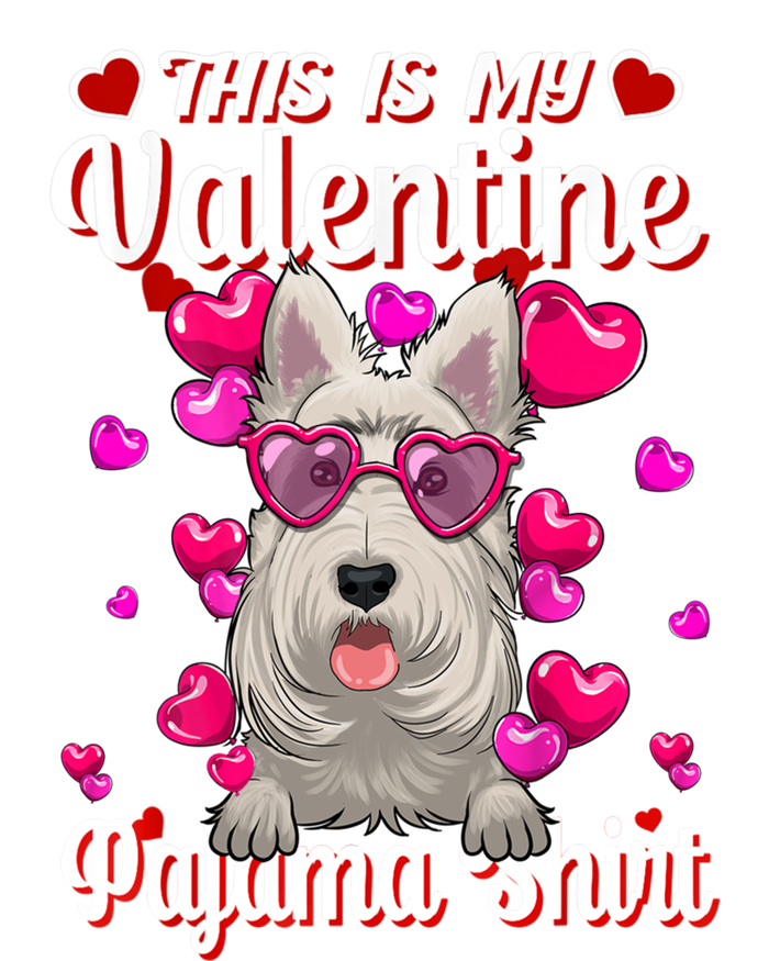 This Is My Valentine Pajama Gift Scottish Terrier Lovers Gift T-Shirt