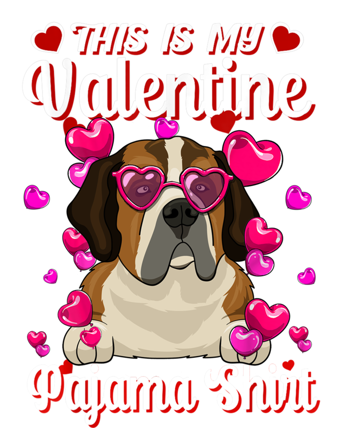 This Is My Valentine Pajama Gift St Bernard Lovers Gift Ladies Long Sleeve Shirt