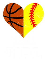 Ball Heart Funny Softball Basketball Gift Striped Beanie with Solid Band