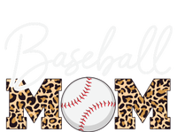 Baseball Mom Gift Leopard Print Cursive Script Cool Gift Stripe Pom Pom Beanie