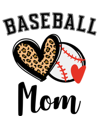 Baseball Mom Leopard Heart Gift Button