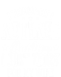 I Thought I Retired But Now I Just Work For My Wife Funny Gift Stripe Pom Pom Beanie