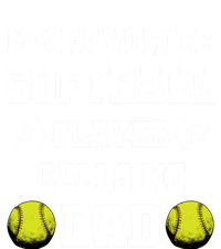 My Favorite Softball Player Calls Me Dad Father's Day Gift Women's V-Neck T-Shirt