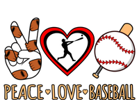 Peace Love Baseball Sports Player Lover Coach Graphic Gift Women's Racerback Tank