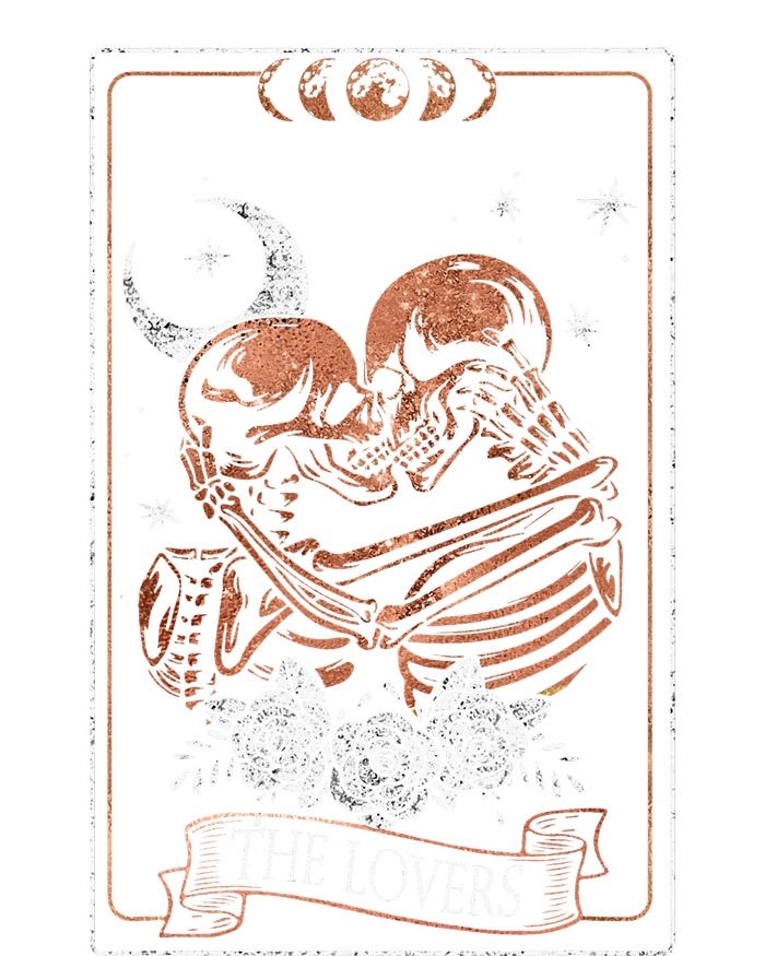 The Lovers Vintage Tarot Card Astrology Occult Skulls Moon Cooling Performance Crew T-Shirt