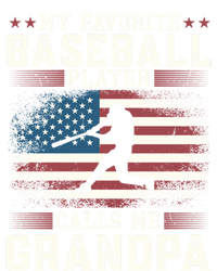 Vintage Usa Flag Design My Favorite Baseball Player Grandpa Gift Hoodie