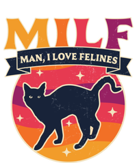 Milf I Love Felines Funny Cats Retro Vintage Black Cat Cool Gift Infant Baby Jersey Bodysuit