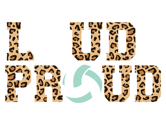 Loud And Proud Ball Mom Leopard Baseball Volleyball Mom Gift Women's T-Shirt