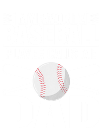 My Favorite Baseball Player Calls Me Dad Baseball Dad Funny Gift Button