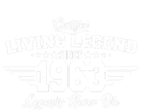 Certified Living Legend Since 1963 Legends Never Die 60th Birthday Silk Touch Performance Long Sleeve Polo