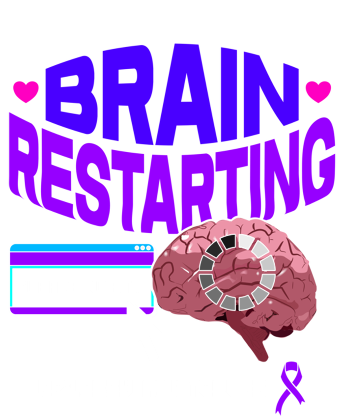 Brain Restart Cute Gift Purple Ribbon For Epilepsy Awareness Month Meaningful Gi Button