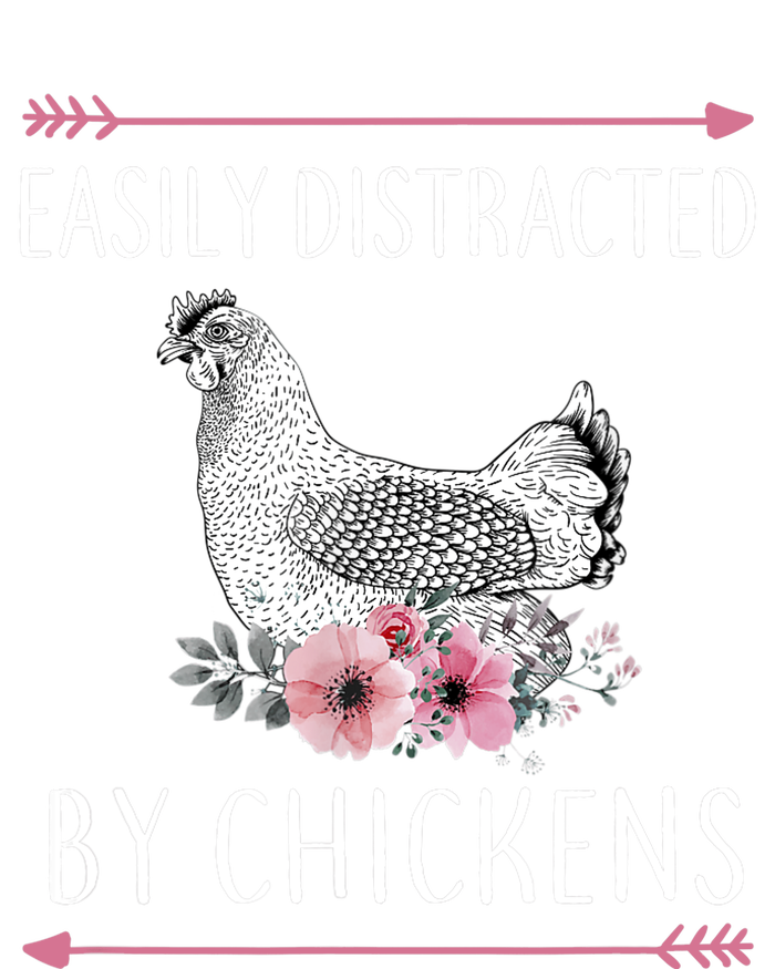 Easily Distracted By Chickens For Chicken Lovers Funny Softstyle Adult Sport Polo