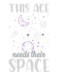 Funny Asexual Pride Outer Space Ace Asexuality Pride Asexual Funny Gift Women's V-Neck T-Shirt