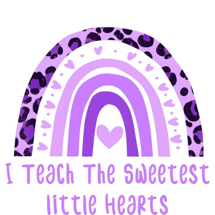 I Teach The Sweetest Hearts Rainbow Teacher Valentines Day Women's V-Neck T-Shirt