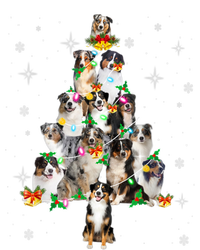 Australian Shepherd Christmas Tree Lights Xmas Pajama Dog Cool Gift T-Shirt