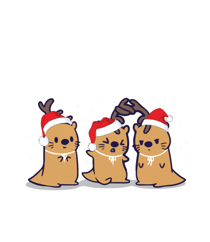 All Of The Otter Reindeer Christmas Otter Lover Great Gift T-Shirt