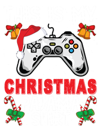 This Is My Christmas Pajama Santa Hat Gamer Video Game Great Gift Striped Beanie with Solid Band