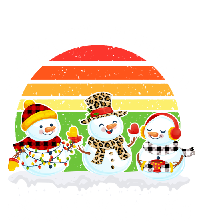 Vintage Retro Chillin' With My Snowmies Funny Xmas Gift Toddler Hoodie