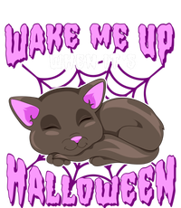 Wake Me Up When It's Halloween Black Cat Gift Tie Dye Hoodie