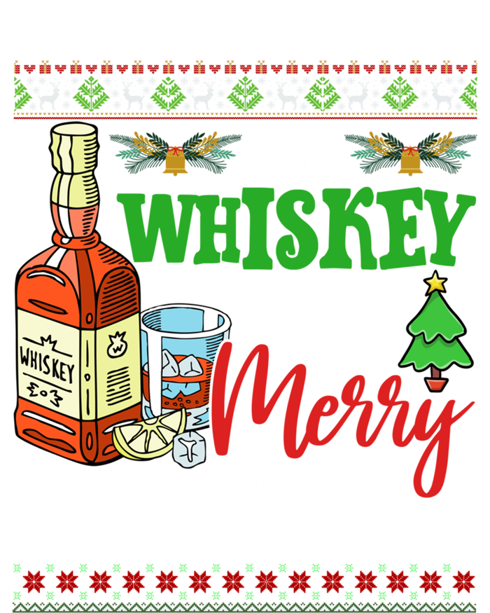 We Whiskey You A Merry Christmas Wish Pajama Ing Cute Gift Full Zip Hoodie