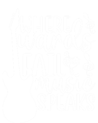 Where Words Fail Music Speaks Great Gift Musical Music Notes Musician Gift Long Sleeve Shirt