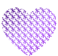 Heart Purple Ribbon Pancreatic Cancer Awareness Graphic Funny Gift T-Shirt