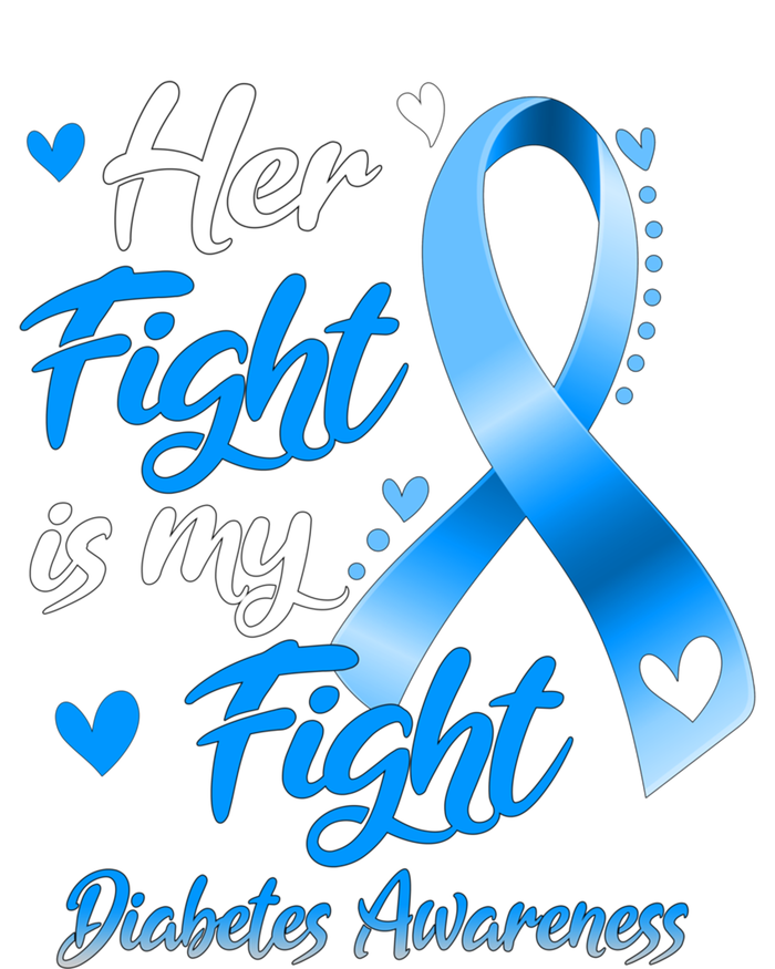 Her Fight Is My Fight Diabetes Awareness Gift V-Neck T-Shirt